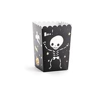 PartyDeco, 6 Scatoline per Popcorn a Tema Halloween, 7 x 7 x 12,5 cm, 6 Pezzi