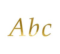 PartyDeco Adesivi con lettere 5 fogli 143 lettere 25 caratteri - adesivi per scrivere, fai da te e decorazioni, oro