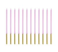 PartyDeco Candele di compleanno, 14 cm, 12 pezzi, viola