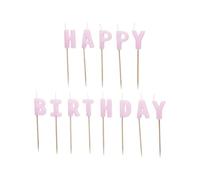 PartyDeco Candele di compleanno Happy Birthday viola | 2,5 cm - 13 pezzi.