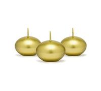 PartyDeco, Candele Galleggianti, per Matrimonio, Cerimonie, 50 unità, Oro