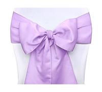 PartyDeco- CF 10 Nastri in Stoffa per Realizzare Fiocchi per Sedie, Colore Lilla, SZR-002
