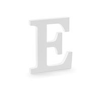 PartyDeco Color-Up.Shop - Lettera E, 17 x 20 cm, colore: Bianco
