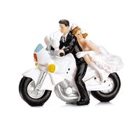 PartyDeco Decorazione SPOSI in Moto, Acrilico, Bianco e Nero