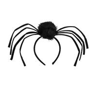 PartyDeco Fascia per capelli per Halloween con ragno nero - Morbido accessorio per costume da ragno - circa 19 × 32 cm accessorio per costume