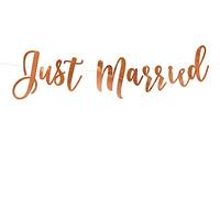 PartyDeco Festone Just Married Oro Rosa