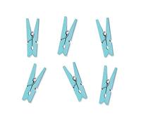 PartyDeco KLD-011J-KARTON - Set 20 Mini Mollette Decorative per Regali Battesimo, Azzurro