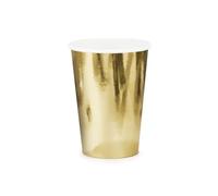 PartyDeco KPP57-019ME-EU1 - Bicchieri in carta - oro lucido - 220 ml - 6 pezzi