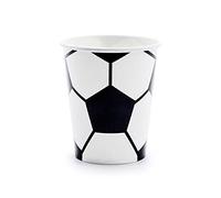PartyDeco KPP72-EU1 - Bicchieri in carta - Calcio/Football - 220 ml - 6 pezzi