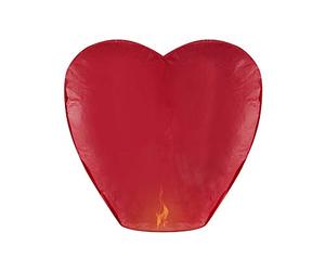 PartyDeco, Lanterna Volante a Forma di Cuore, Rossa