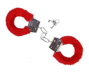 Partydeco Manette da Polso con Peluche Rosso