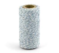 PartyDeco Nastro Spago Celeste e Bianco da 50 Metri