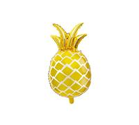 PartyDeco- Palloncino Mylar Foil Ananas Dorato Festa Tropicale Hawaiana 38 x 63 cm, Colore, FB31M-019