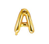 PartyDeco- Palloncino Mylar a Forma di Lettera A Oro 35 cm Compleanno Adulto Bambino, Colore, FB2M-A-019