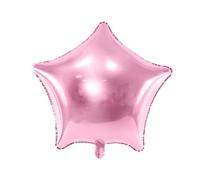 PartyDeco Palloncino Mylar Foil a Forma di Stella Rosa Metallizzato Ø 48 cm
