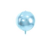 PartyDeco Palloncino Mylar Foil Tondo Azzurro Metallizzato Ø 45 cm