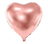 partydeco.pl Palloncino Mylar Foil a Forma di Cuore Oro Rosa Metallizzato Ø 61 cm