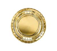 partydeco.pl - Piatti di Carta, 6 Pezzi, Colore: Oro Lucido