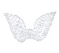 PartyDeco SK3-008-KARTON - Ali con Piume da Angelo, Bianco, Taglia Unica