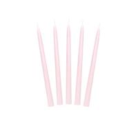 PartyDeco SKMAT-081 - Candele a bastoncino, ringiovanite verso l'alto, 24 cm, rosa chiaro, 10 pezzi, rosa chiaro opaco