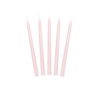 PartyDeco SKMAT-081BR - Candele da tavolo coniche, affusolate, 24 cm, rosa polverosa opaca, confezione da 10, perfette per matrimoni, casa, decorazione