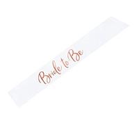 partydeco SWP6-008 - Fascia da sposa in Raso bianco Bride to be 75 cm