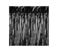 PartyDeco Tenda per porta, 100 x 200 cm, colore: nero