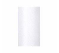PartyDeco Rotolo di Tulle Bianco con Glitter