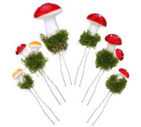 PartyforU Forcine per capelli a forma di fungo da donna, set di 6 forcine per capelli a forma di fata, per matrimoni nella foresta, graziosi accessori per capelli a forma di fungo bosco, per