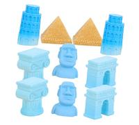 PartyKindom 1 Impostato Modelli Architettonici di FAMA Mondiale Torre Pendente di Pisa Figurine Egiziane Antichi Manufatti Colonna Greca Statue Piccola Torre Eiffel Mini Pilastro Romano Resina