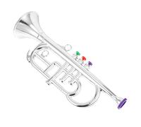 PartyKindom 1 Pezzo Tromba Simulata a Tre Note Trumpet Giocattolo Preschool Che Fa i Primi Passi Corno Junior Di Tromba Trombe Musicale Per Ragazzo Placcatura Argento