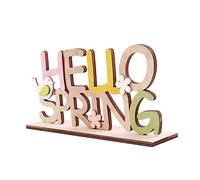 PartyKindom 1 Pz Decorazioni pasquali segni Primaverili Lettere di Ritaglio a Molla Decorazioni per la casa Annata Decorazione della tavola di Pasqua Arredamento scrivania Primaverile di Legno