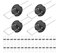 PartyKindom 1 Set Chiodi U Shape per Fissaggio con Rondelle per Recinzioni Pacciamatura e Decorazioni Esterni Resistente e Facile da Usare