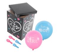 PartyKindom 1 Set di rivelazione del genere doccia compleanno svelare rosa scatole per per shower decorazioni di palloncini stampa di carte bianche