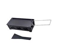 PartyKindom 1 Set Mini Griglia per Barbecue Cottura al Forno Campeggio Stufa Vassoio Cremagliera Accessori per Barbecue Accessori per Griglie Piatte Grill Barbecue Portatile Nero