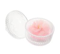 PartyKindom 1 Set Scatola Di Immagazzinaggio Piumino Da Cipria Applicatore Di Cipria in Polvere Cancella Barattoli Con Le Palpebre Soffice Cipria Per Il Corpo Soffio Cosmetico Stoffa