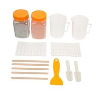 PartyKindom 1 Set set di per mattoni kit fabbricazione mattone piccolo Sabbia materiali da costruzione mini costruzione stampo per mattoni in miniatura mestiere di mattoni Gel di silice