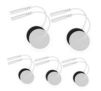 PartyKindom 10 Cuscinetti Massaggianti Autoadesivi in Silicone Professionali Cuscinetti Rotondi Da 3cm Per Elettrostimolazione Facili Da Usare e Riutilizzabili Per Massaggi Su Collo e Corpo