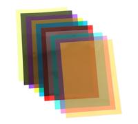 PartyKindom 10 Fogli Illuminazione Colorati Trasparenti Filtri Colorati Per Fotografia e Video Sovrapposizioni Per Schermo Del Computer 0.3mm Multifunzione Per Feste e Palcoscenici