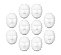 PartyKindom 10 Pezzi Maschera Bianca di Carta da Decorare, per Performance | Bianco, Leggero e Comodo da Indossare, Superficie Dipingibile, per Racconti e Spettacoli