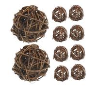 PartyKindom 10 Pezzi Palline Decorative Vimini Naturale Sfere Fai da Te per Decorazioni Matrimonio Compleanno Adatte Vasi e Centrotavola