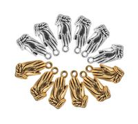 PartyKindom 100 Pezzi Charms Forma Preghiera per Bracciali Collane e Forniture per Gioielli Artigianali