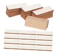 PartyKindom 100 Pezzi Miniature Dollhouse Flooring Sheets in Wood Beige Rectangular Floorboards For DIY Doll House Decor And Modeling Accessories