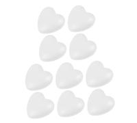 PartyKindom 10pezzi Cuori Decorativi Polistirolo Bianco Set da Palline Forma Cuore per Fai da Te Decorazioni Matrimonio e Progetti Creativi e Decorazioni