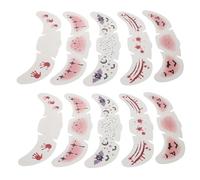 PartyKindom 10pezzi Lentiggini Tatuaggio Finto Adesivi per Viso Impermeabili Decalcomanie per Trucco Halloween Cerotti per Viso Spaventoso Adesivi Autoadesivi per Feste Cosplay