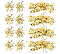 PartyKindom 12 Pezzi Fiocchi Decorativi in Plastica Oro per Regali | Nastro Pretagliato Arricciatura Uniforme, Finitura Glitter su Due Lati, per Spedizioni e Confezioni Nuziali