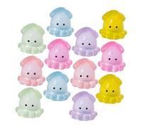 PartyKindom 12 Pezzi Miniature Ocean Animals Glow The Dark Octopus Figurines Resin Aquarium Decor for Creative DIY Underwater Landscapes e Atmosfera Incantevole