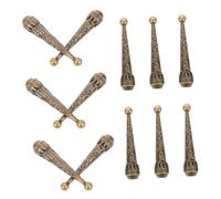PartyKindom 12 Pezzi Punte per Cravatta Bolo in Metallo Antico con Terminali Sostitutivi per Fai da Te Collane e Accessori Moda Vintage per Decorare Cravatte e Gioielli