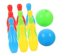 PartyKindom 12Pezzi Bowling Interattivo per Genitori e con Bottiglie Colorate e Palline Sicuro e per Sviluppo Della Coordinazione