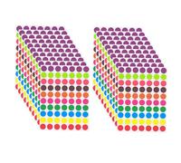 PartyKindom 1400 Pezzi Etichette Rotonde Con Punti Adesivi Con Adesivi Etichette Colorate Alla Rinfusa Etichette Mini Autoadesive Assortite Semplici